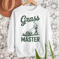 Push Lawn Mower Legend Grass Master Dad Mowing Men Sweatshirt