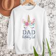 Unicorn Dad Of The Birthday Girl Shirt Matching Party Tee Men Sweatshirt