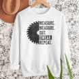 Woodworking Dad Measure Cut Swear Handyman Fathers Day Men Sweatshirt