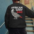 African Grey Parrot Dad Congo Bird Father Men's Sweatshirt Back Print