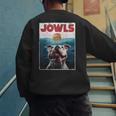 American Bulldog Jowls Burger Bully Dog Mom Dog Dad Men's Sweatshirt Back Print