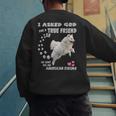 American Eskimo Dog Mom Eskie Dad Art Eskie Lover Quote Men's Sweatshirt Back Print