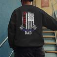 American Flag Go Kart Racing Race Dad Flag Men's Sweatshirt Back Print