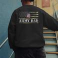 Army Dad With American Flag Camo For Veteran Day Women Kids Men Men's Sweatshirt Back Print