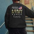 Army Graduation Proud Military Family Mom Dad Brother Sister Men's Sweatshirt Back Print
