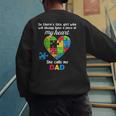 Autism Dad Of Autism Daughter Daddy Shirts Autistic Support Men's Sweatshirt Back Print