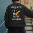 Autism Dad Support Alone Puzzle You'Ll Never Walk Men's Sweatshirt Back Print
