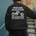 Awesome Dads Have Daughters And Motorcycles Men Fathers Day Men's Sweatshirt Back Print