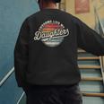 Awesome Like My Daughters Vintage Dad Quote Father Day Men's Sweatshirt Back Print