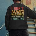 Baby Twins For Pregnant Mum Dad Men's Sweatshirt Back Print