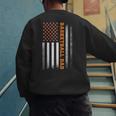 Basketball Dad USA US Flag Basketball Men Men's Sweatshirt Back Print