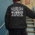 BBQ Barbecue Grilling Butt Rubbed Pork Pulled Pitmaster Dad Men's Sweatshirt Back Print BBQ Barbecue Grilling Butt Rubbed Pork Pulled Pitmaster Dad Men's Sweatshirt Back Print