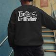 Bbq Dad Retro Grill Father Father's Day Men's Sweatshirt Back Print