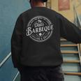BBQ Grilling Dad Smoking Meat Barbecue Gag Pit Master Father Men's Sweatshirt Back Print