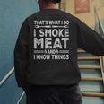 BBQ Grilling Dad Smoking Meat Barbecue Pun Pit Master Father Men's Sweatshirt Back Print BBQ Grilling Dad Smoking Meat Barbecue Pun Pit Master Father Men's Sweatshirt Back Print