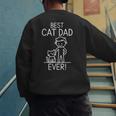 Best Cat Dad Ever Fun Line Art Illustration Men's Sweatshirt Back Print Best Cat Dad Ever Fun Line Art Illustration Men's Sweatshirt Back Print