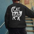 Best Cat Dad Fathers Day Men Kitty Daddy Papa Christmas Meow Men's Sweatshirt Back Print