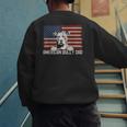 Best Dog Dad Ever American Flag American Bully Dad Men's Sweatshirt Back Print