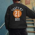 My Boy 21 Basketball Number 21 Jersey Basketball Mom Dad Men's Sweatshirt Back Print My Boy 21 Basketball Number 21 Jersey Basketball Mom Dad Men's Sweatshirt Back Print