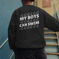 My Boys Can Swim T-Shirt First Time Dad To Be Men's Sweatshirt Back Print My Boys Can Swim T-Shirt First Time Dad To Be Men's Sweatshirt Back Print