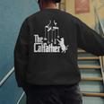 Cat Dad Life The Catfather Fathers Day Vintage Men's Sweatshirt Back Print