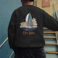 Cat Dad Vintage Catamaran Sailing Men's Sweatshirt Back Print
