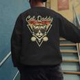 Cat Daddy Retro Sunglasses Cat Fur Dad Papa Vintage Cat Dad Men's Sweatshirt Back Print
