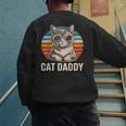 Cat Daddy Shirt Men Cat Lover Dad Fathers Day Men's Sweatshirt Back Print