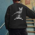 Cat Playing The Clarinet For Cat Lover Cat Mom Cat Dad Men's Sweatshirt Back Print