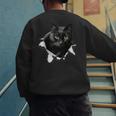 Cat Torn Cloth For Cat Lover Cat Dad Cat Mom Men's Sweatshirt Back Print