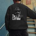 The Catfather Fathersday Best Birthday Cat Dad Men's Sweatshirt Back Print