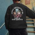 Cats Side Quest Distracted Tabletop Men Women Kids Dad Men's Sweatshirt Back Print