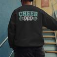 Cheer Dad My Favorite Cheerleader Calls Me Dad Teal Blue Men's Sweatshirt Back Print
