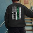 Cheer Dad Flag Green Cheerleading Men's Sweatshirt Back Print Cheer Dad Flag Green Cheerleading Men's Sweatshirt Back Print