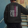 Cheer Dad Flag Pink Cheerleading Men's Sweatshirt Back Print