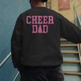 Cheer Dad Vintage Retro Cheerleading Pink Men's Sweatshirt Back Print