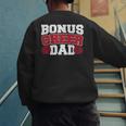 Cheer Stepdad Bonus Cheer Dad Red Men's Sweatshirt Back Print Cheer Stepdad Bonus Cheer Dad Red Men's Sweatshirt Back Print