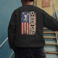 Cheerleader Dad Cheer Dad American US Flag Father Team Men's Sweatshirt Back Print