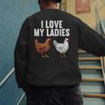 Cool Chicken Art For Men Women Dad Rooster Chicken Farmer Men's Sweatshirt Back Print Cool Chicken Art For Men Women Dad Rooster Chicken Farmer Men's Sweatshirt Back Print