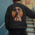 Cool Retro Vizsla Dog Mom Dad Vintage Pet Lovers Men's Sweatshirt Back Print Cool Retro Vizsla Dog Mom Dad Vintage Pet Lovers Men's Sweatshirt Back Print