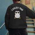 The Coolest Dad Cool Penguin By Dangerous Dad Men's Sweatshirt Back Print