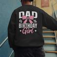 Coquette Pink Bow Men Dad Of The Birthday Girl Men's Sweatshirt Back Print