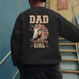 Cute Dad Of The Birthday Girl Horse Family Party Men's Sweatshirt Back Print