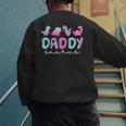 Cute Daddy Saurus Dad Dinosaur Birthday Boy Girl Family Men's Sweatshirt Back Print