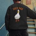 Cute Duck Dad Lover Illustration Duck Owner Men's Sweatshirt Back Print