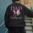 Dad 1st First Birthday Matching Family Butterfly Floral Men's Sweatshirt Back Print