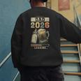 Dad 2026 Loading Baby Shower Going To Be a Dad Gender Reveal Men's Sweatshirt Back Print