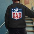 Dad American Football Happy Birthday Family Matching Retro Men's Sweatshirt Back Print