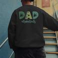 Dad Asaurus Dinosaur Birthday Mom Dad Birthday Boy T-Rex Men's Sweatshirt Back Print