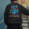 Dad Of The Birthday Boy Aquarium Sea Animals Matching Men's Sweatshirt Back Print